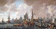 Lieve Verschuier The arrival of King Charles II of England in Rotterdam, 24 May 1660. Sweden oil painting artist